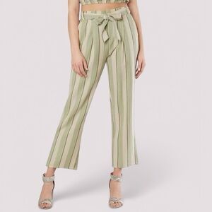 Amuse Society Bay Bay Lightweight Summer Crop Pants in Palm Green Women's Medium